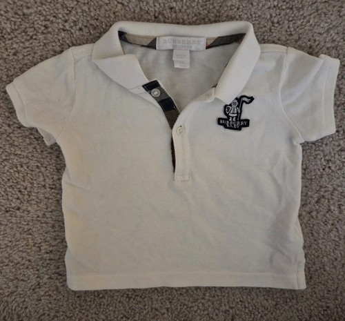 Polo bianca bambino burberry - bianca,